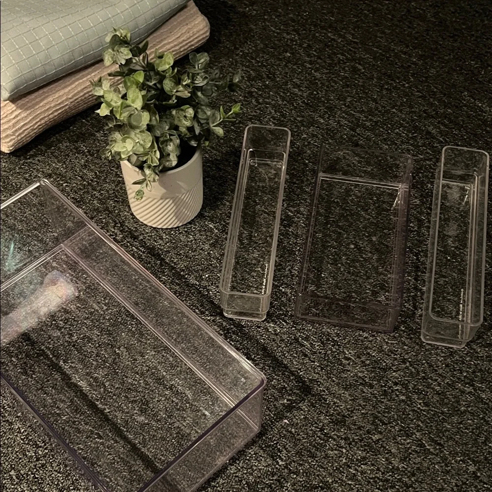 Target Clear Plastic Bathroom Drawer Organizers - Transparent